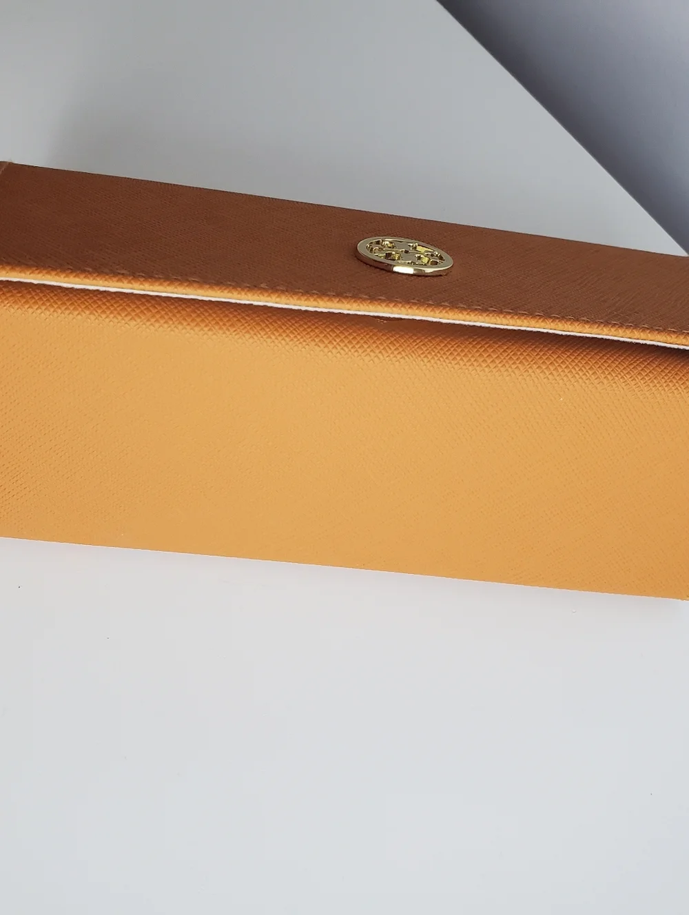 Tory Burch orange sunglasses case